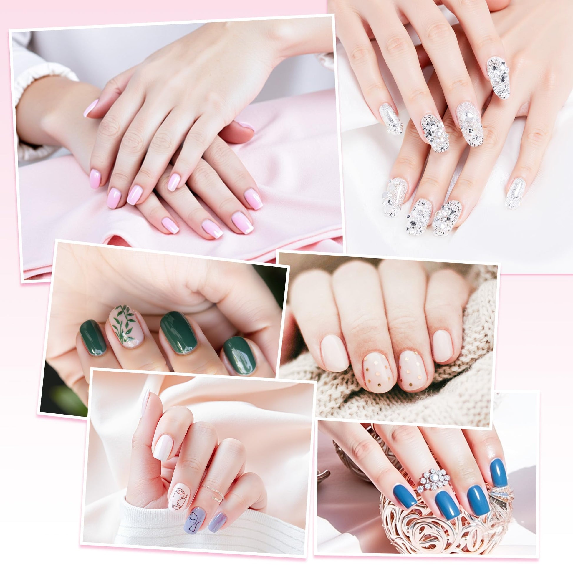 Chrontier self stick nail art tool extension wrap dimensions showing width and length details.