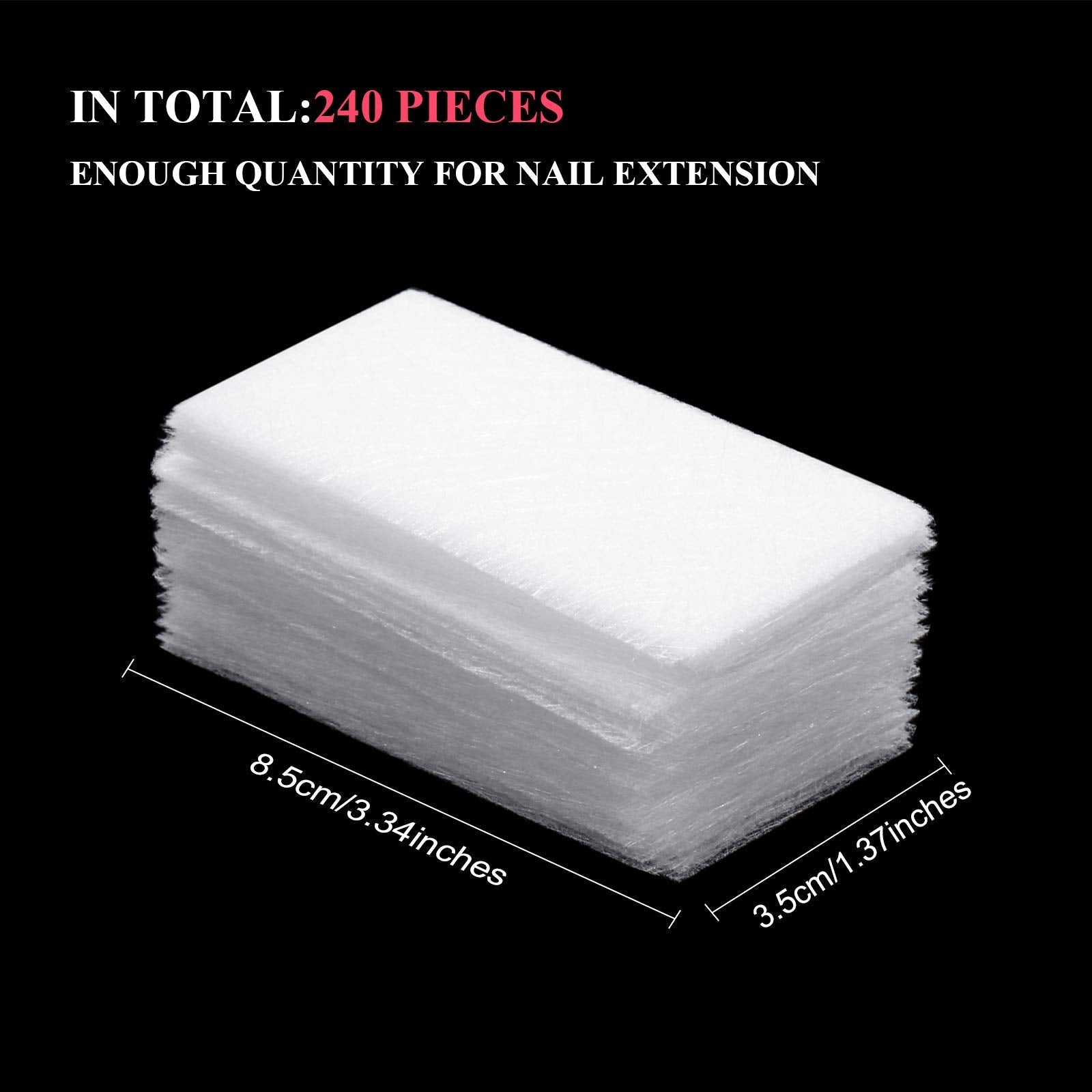 Non woven fiberglass wraps cut into rectangular pieces for manicure extension