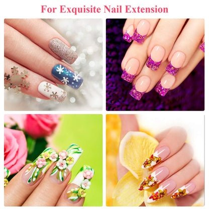 Complete salon DIY manicure kit showcasing multiple pre cut fiber sheets