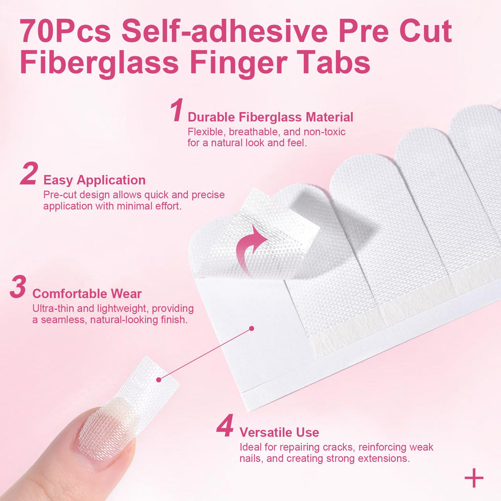 Siyuwuro pre-cut nail repair sheets showing curved finger tabs