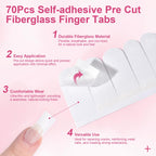 Siyuwuro pre-cut nail repair sheets showing curved finger tabs