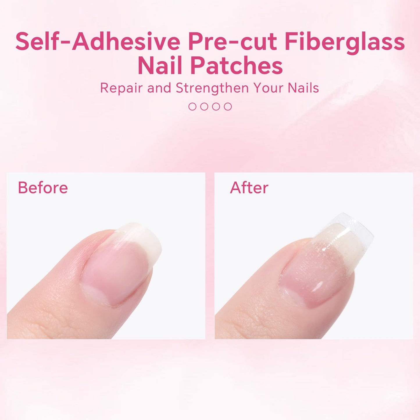 Demonstration of fibreglass nail extension process using builder gel
