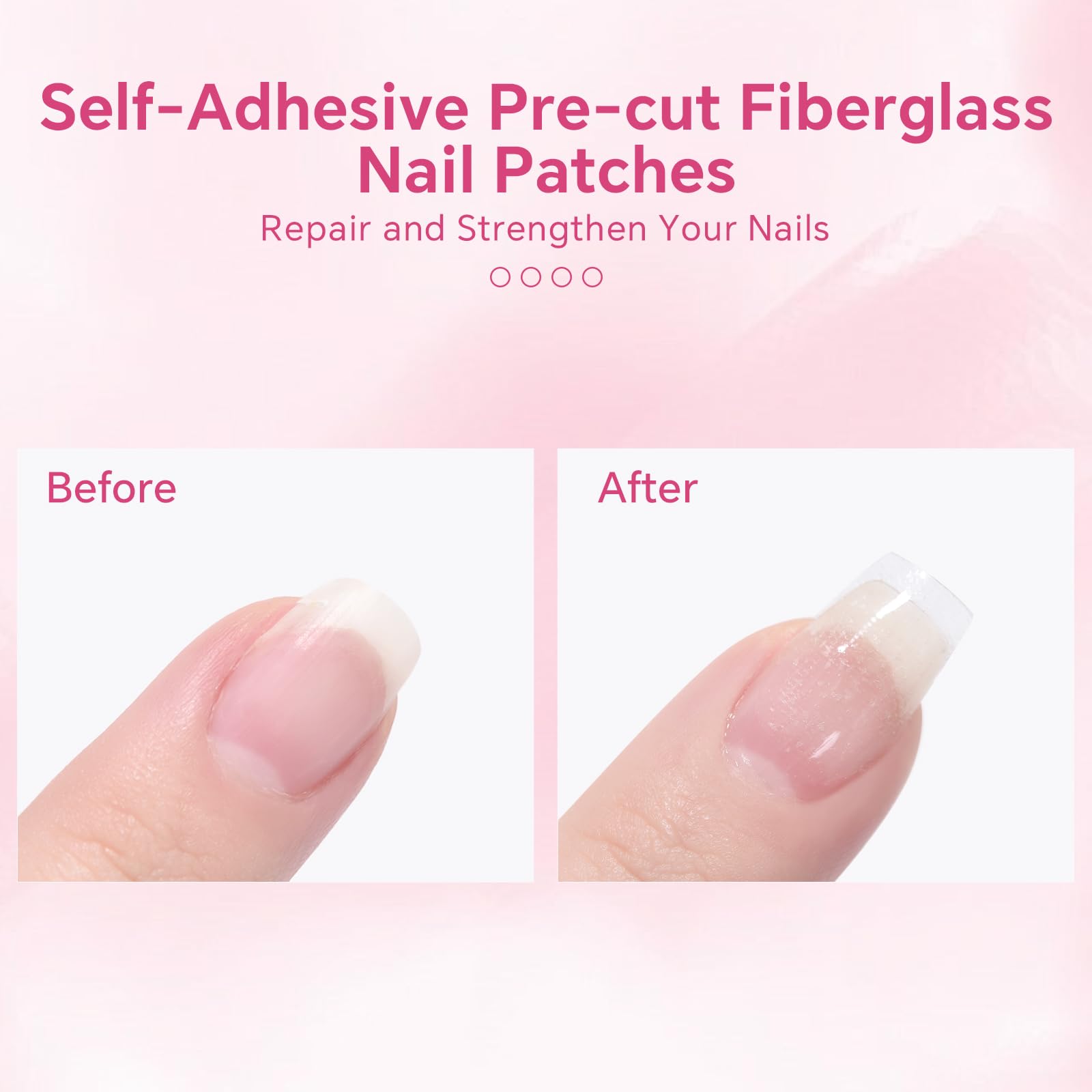 Demonstration of fibreglass nail extension process using builder gel