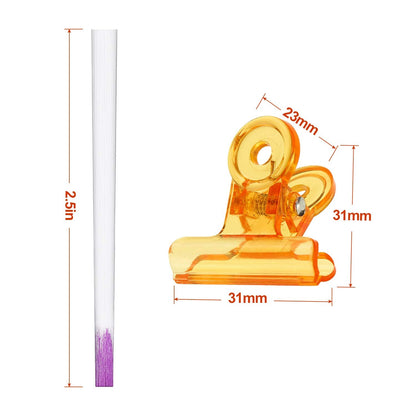 Blulu silk fiber nail shaping strips with purple tipped ends arranged neatly for precision application.