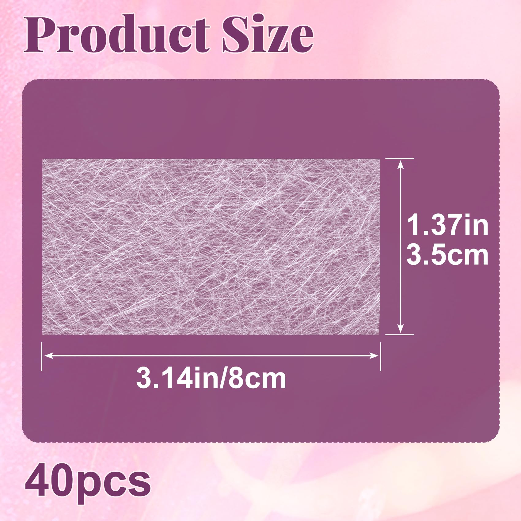Close up of silk nail wrap material texture