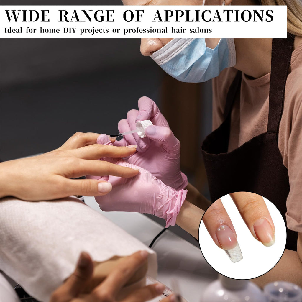 Manicure setup using silk and fiberglass nail wraps