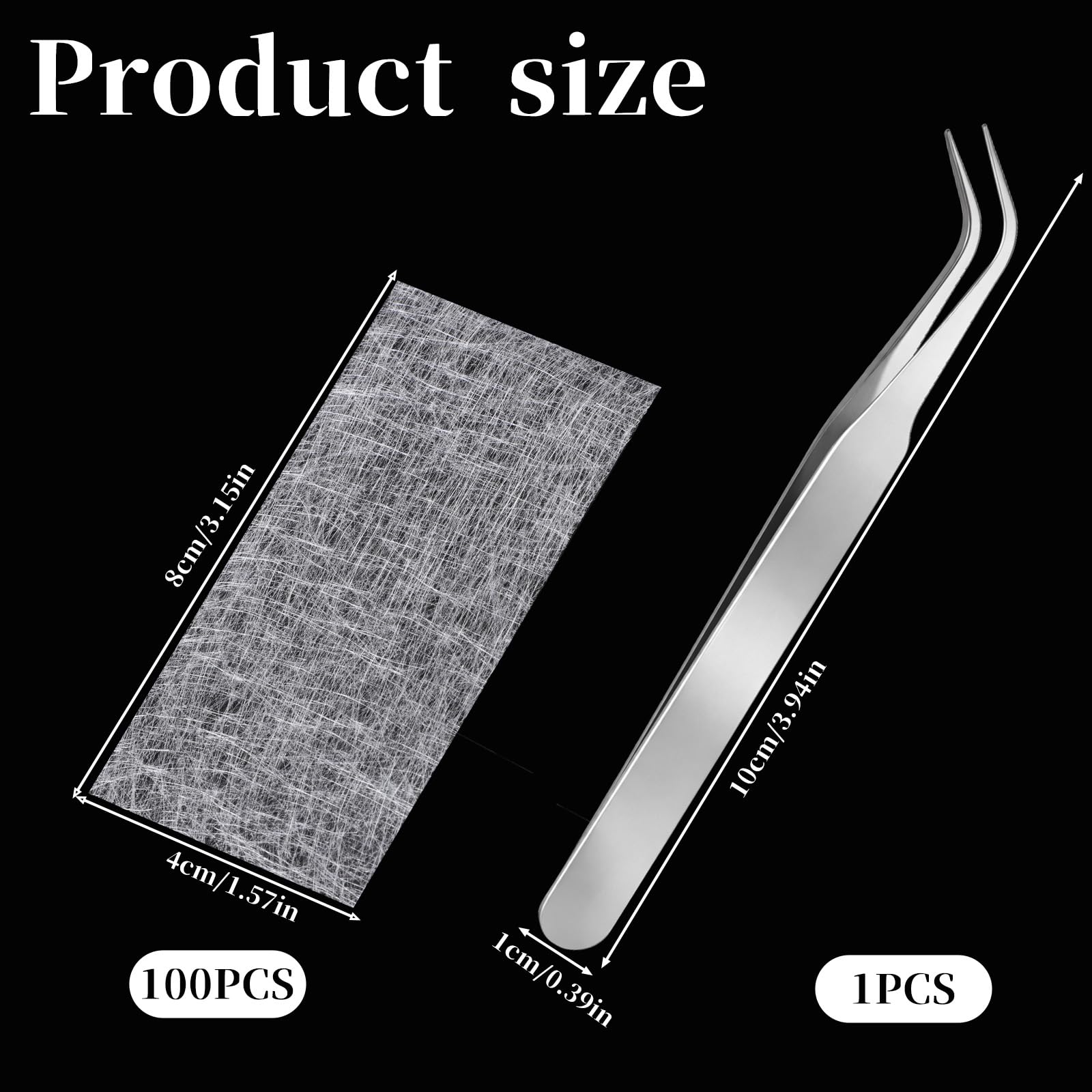 Ybeaty 100 piece nail repair fiberglass wraps for broken nails
