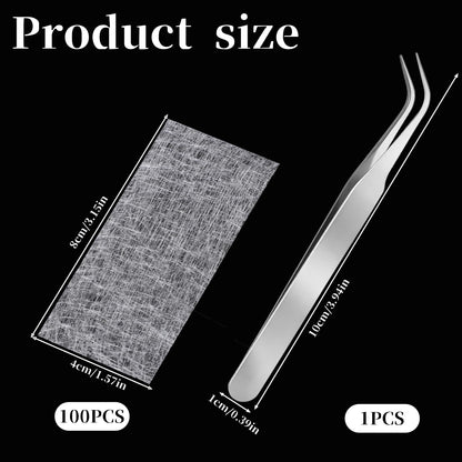 Ybeaty 100 piece nail repair fiberglass wraps for broken nails