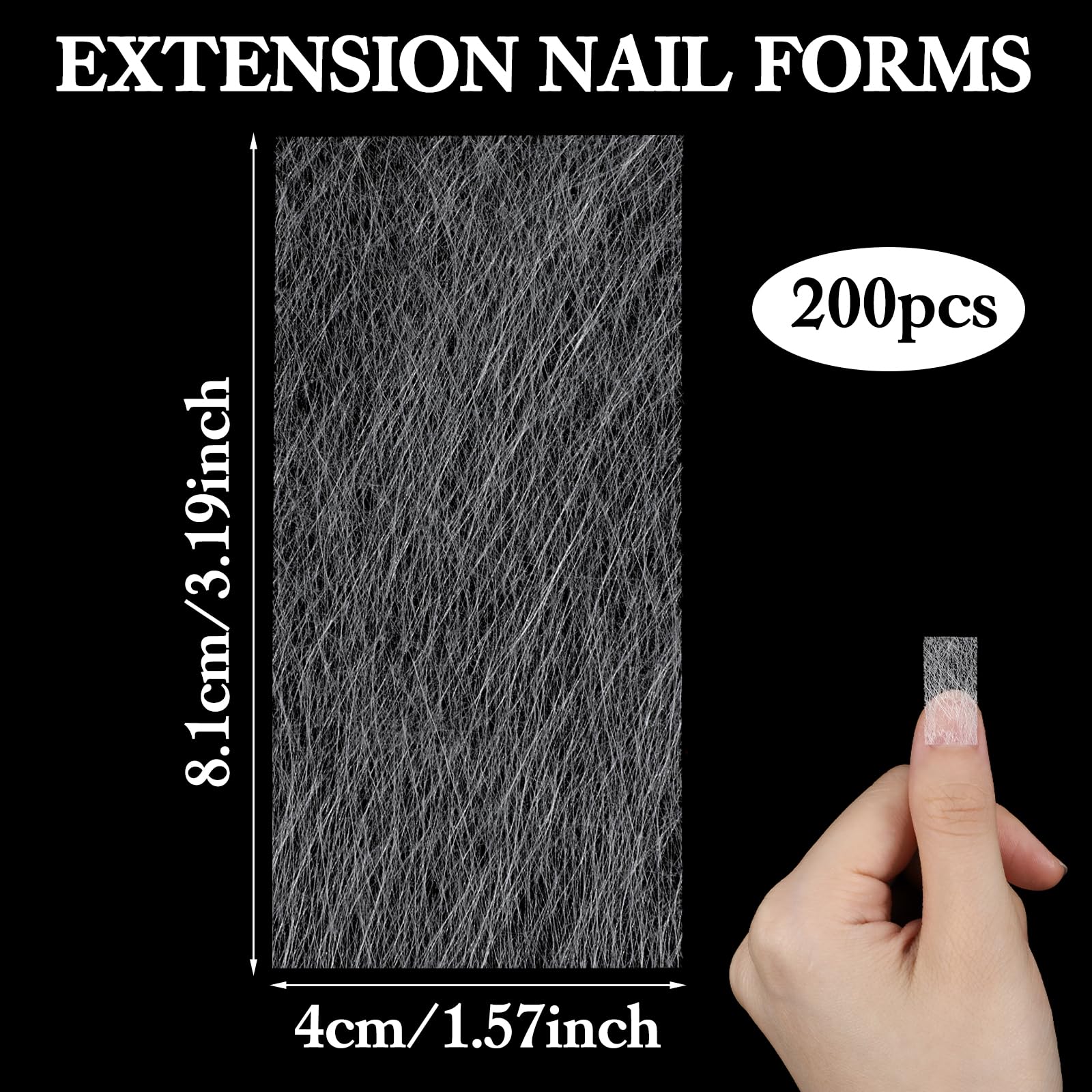 Close up of Prasacco fiberglass nail repair sheets for split nails