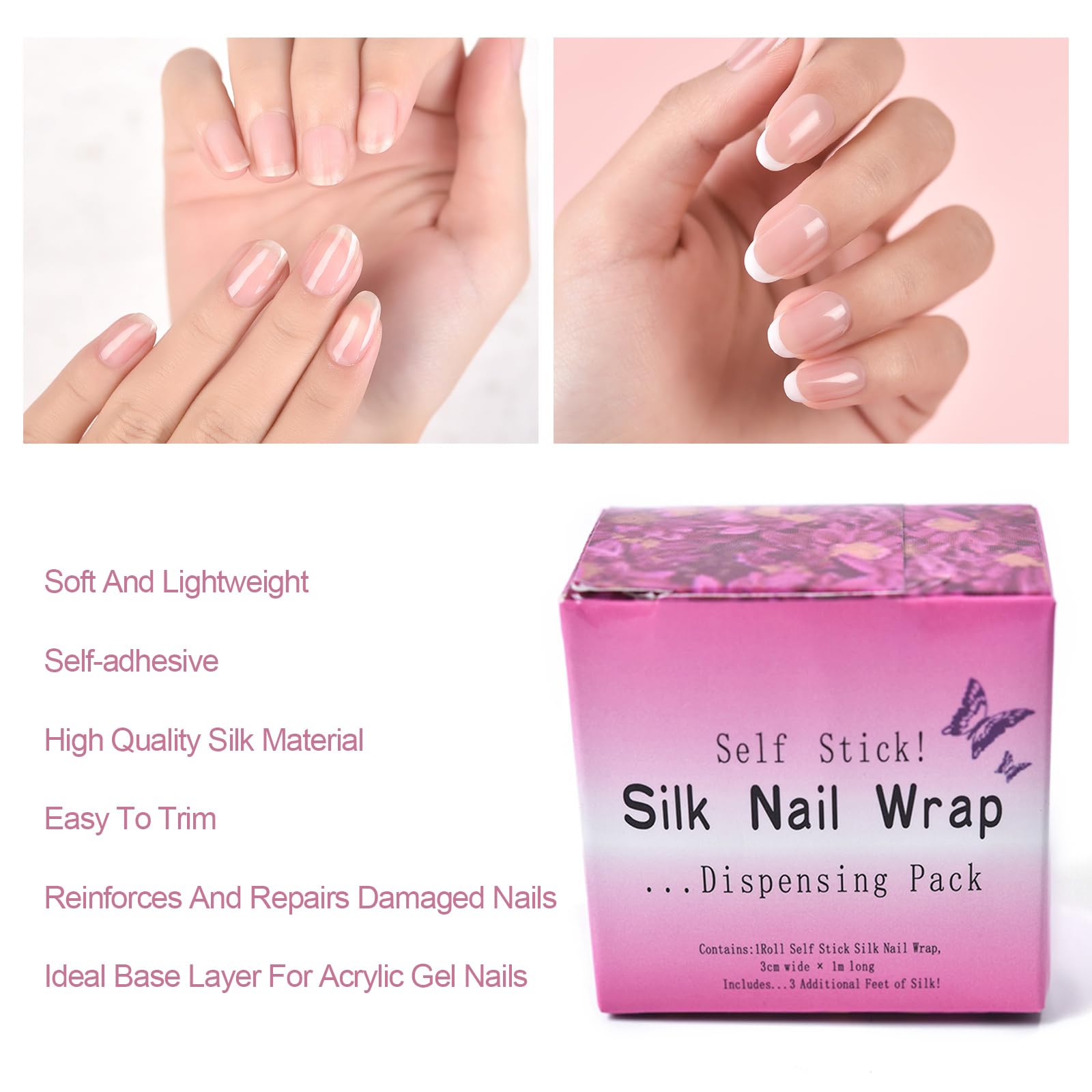 Using silk wrap for nail split repair demonstration