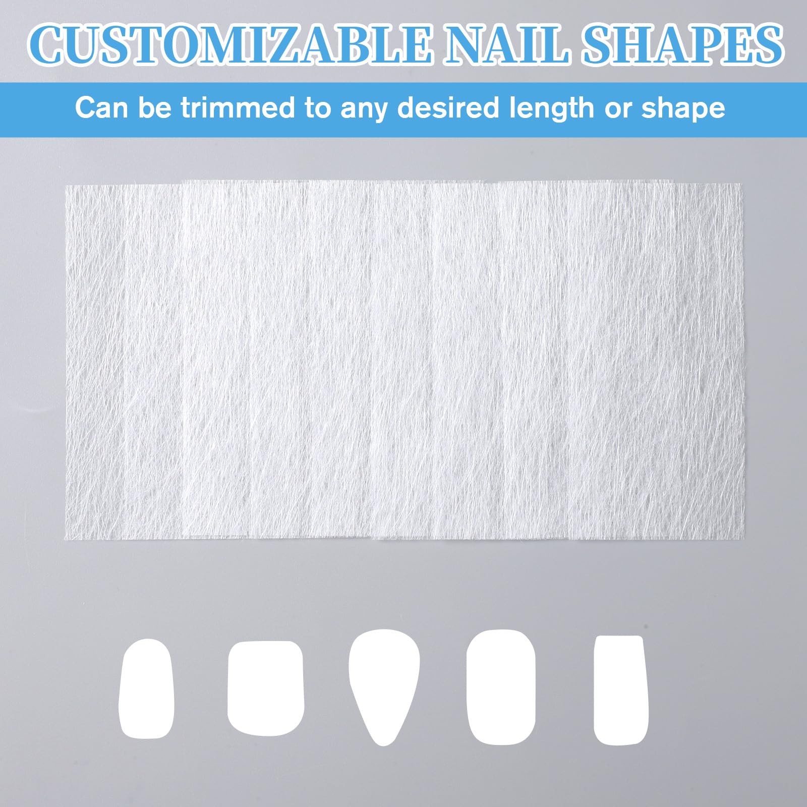 Detailed view of fiberglass nail wrap texture