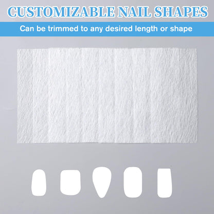 Detailed view of fiberglass nail wrap texture