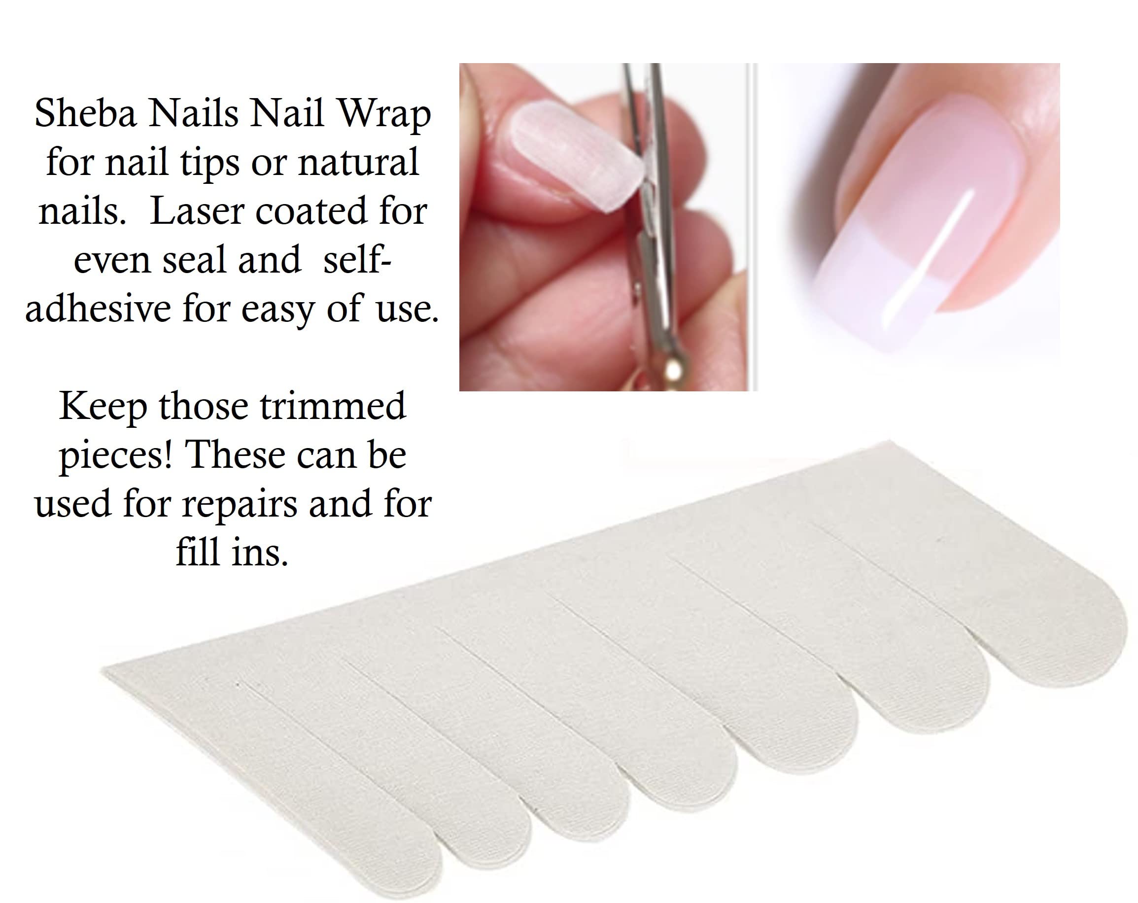 Laser coated fiberglass nail repair wraps showing clear mesh texture