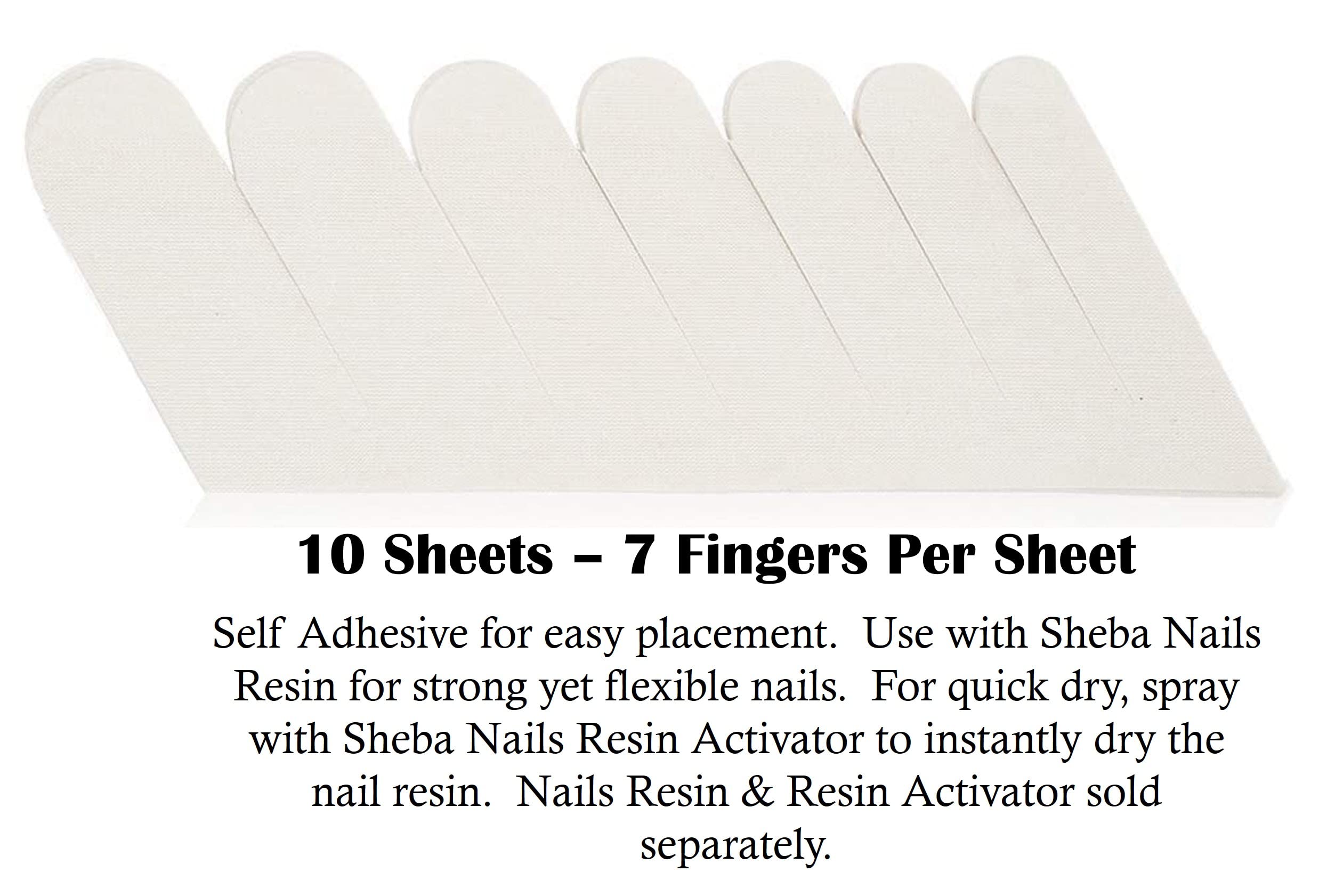 Close up view of non fraying pre shaped fiberglass wraps for cracked nails