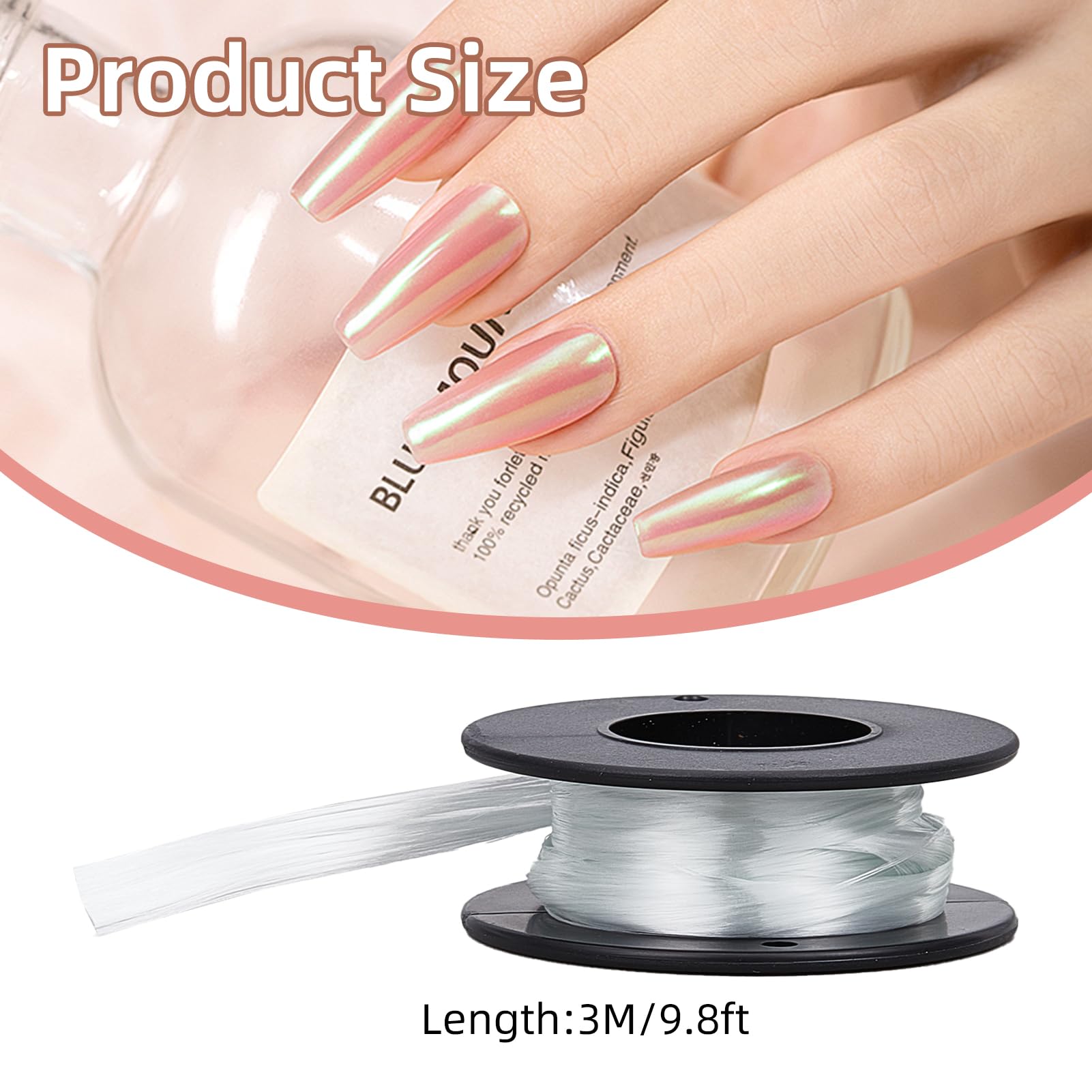 Two rolls of white fiberglass nail extension material