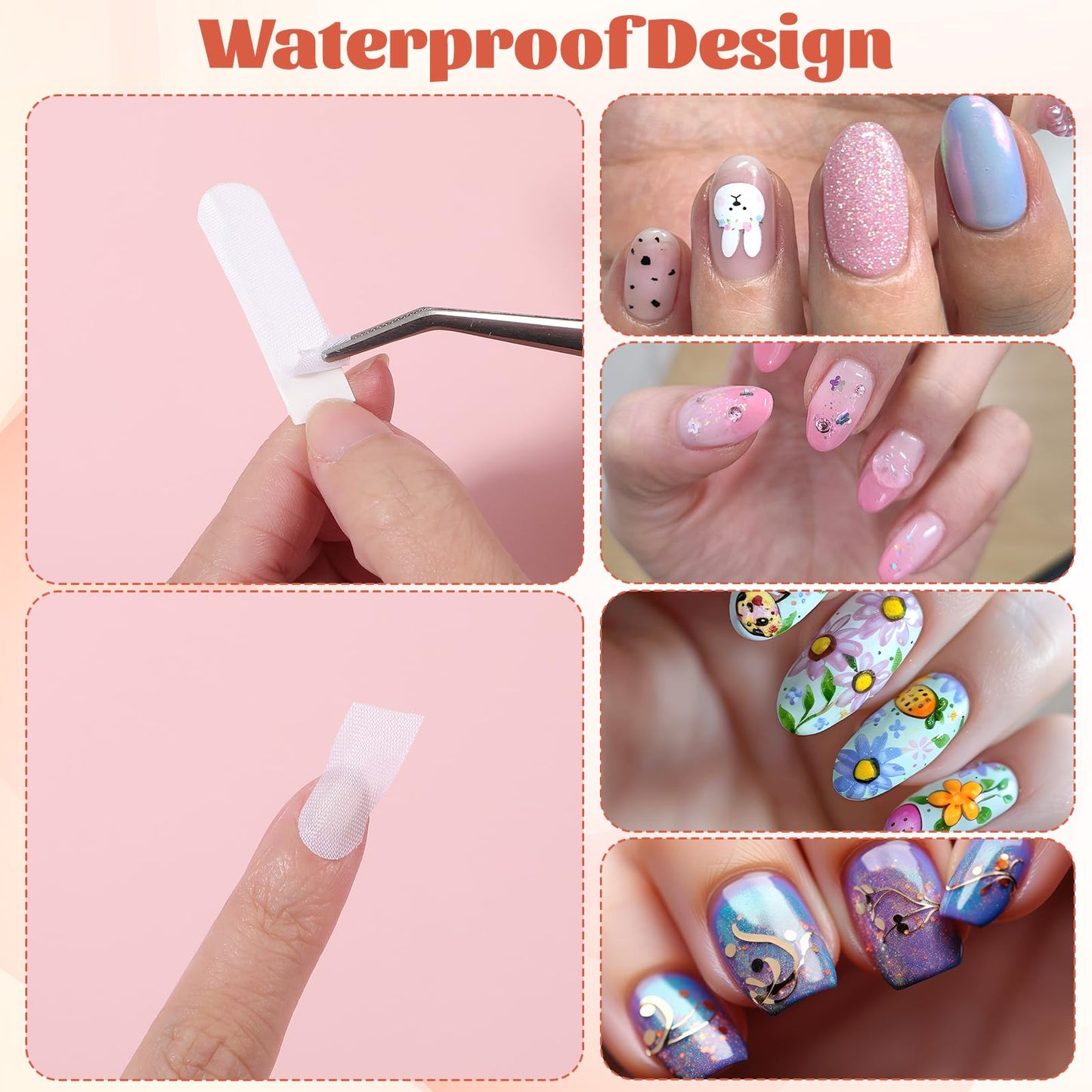 Polyester nail wrap kit for natural nail repair