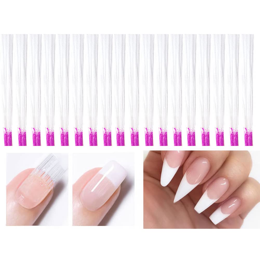 Close up view of the premium manicure repair fibers used for DIY nail art and salon extension building