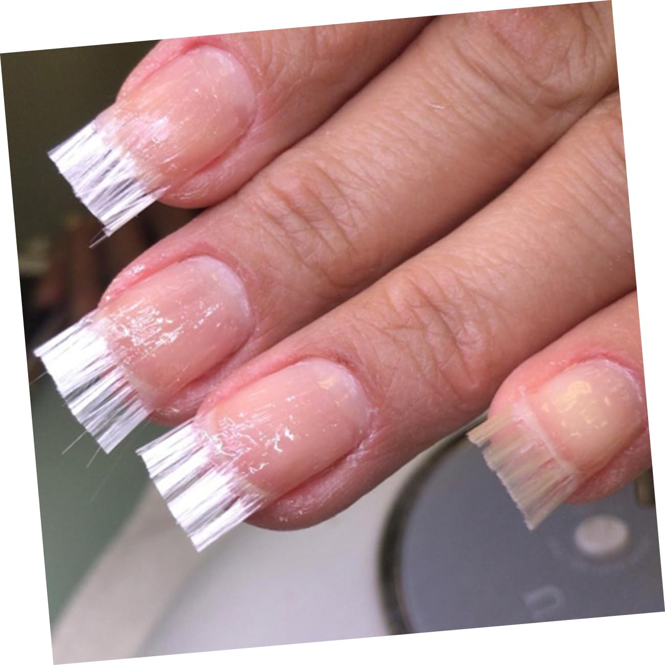 DIY manicure kit with fiberglass extension fibers