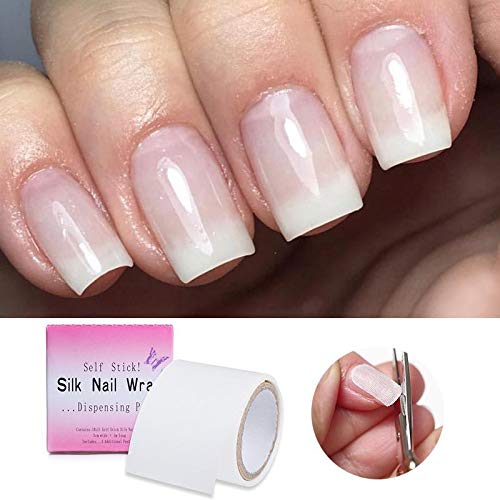 Esowemsn white silk extension wrap mesh texture detail showing the thin and flexible composition