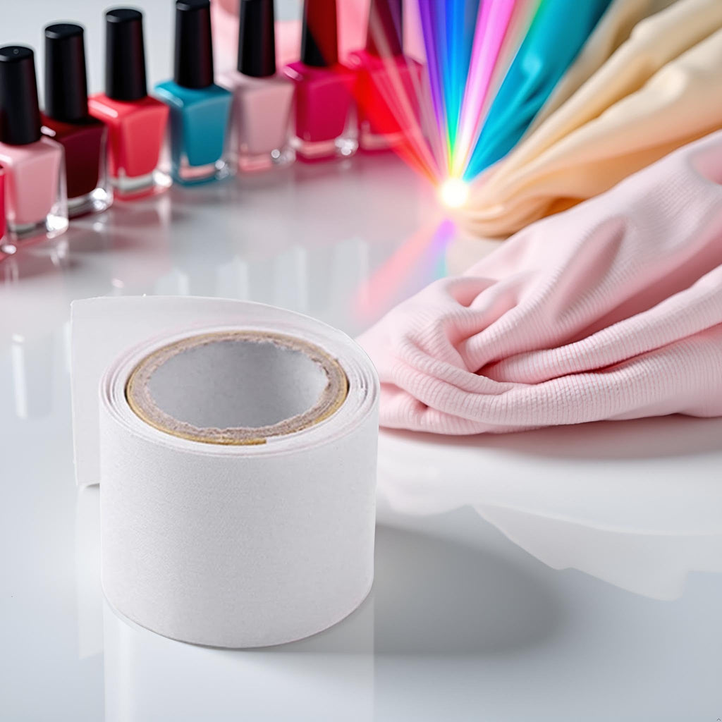 Application demonstration of Juroicessry white strong nail wrap
