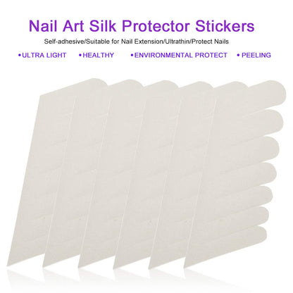 Salons usage demonstration highlighting the easy peel-off removal process of the generic silk nail protector.