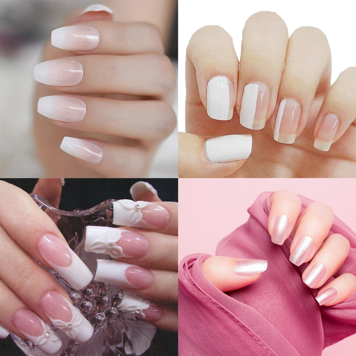 Completed manicure showing reinforced nail protected by silk wrap