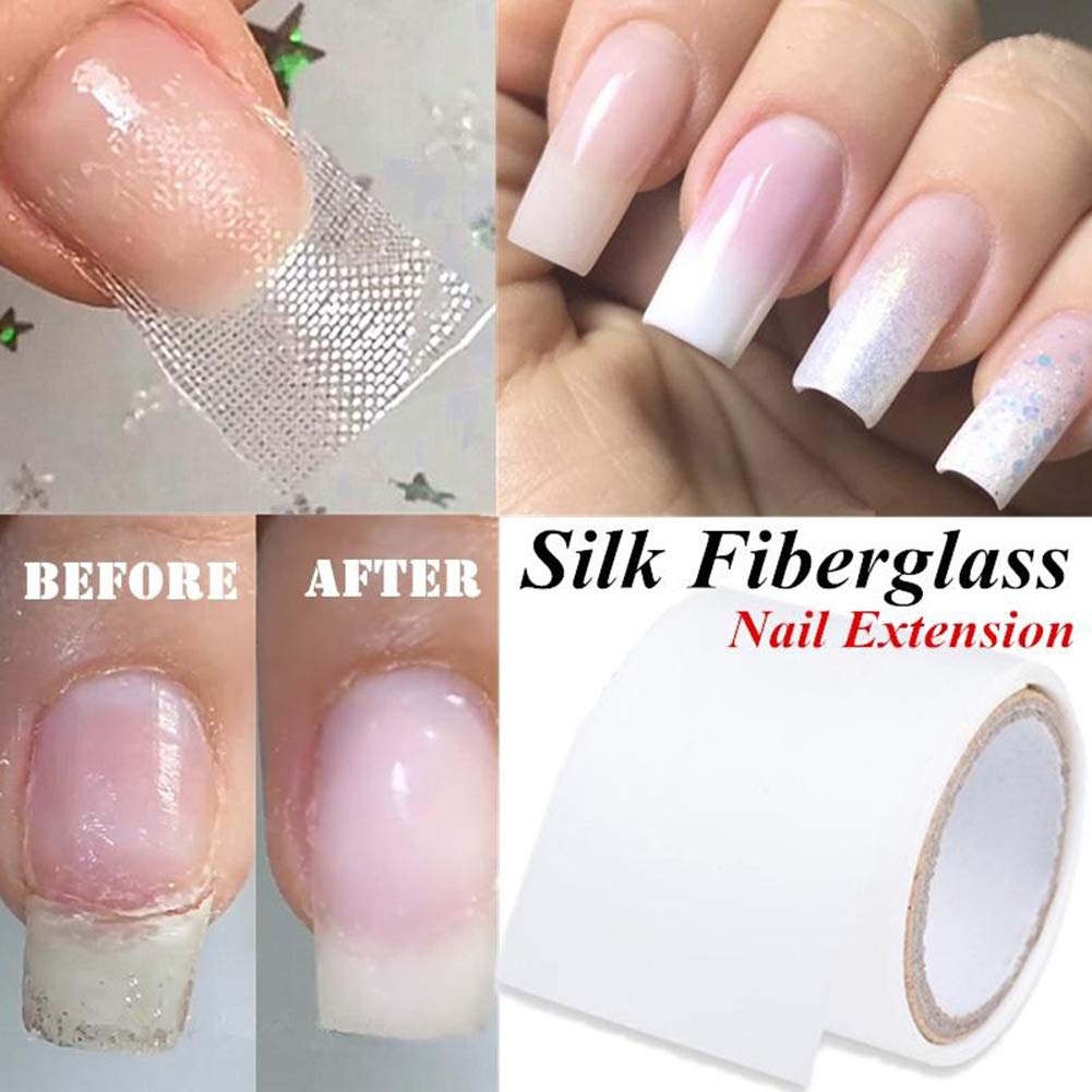 Close up of the textured natural fiber structure of the AKOAK fiberglass nail extension bandage.