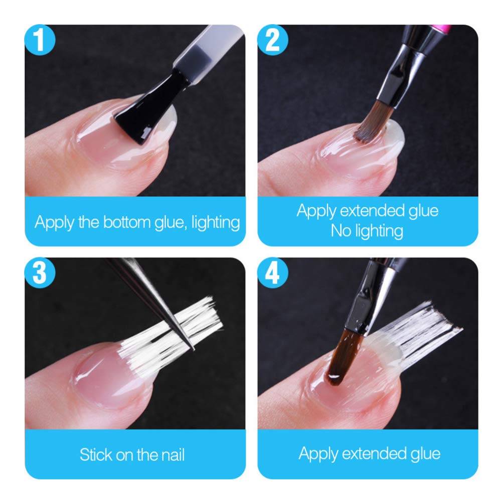 Lurrose lengthening tool being adjusted and shaped with a nail file during a manicure session.