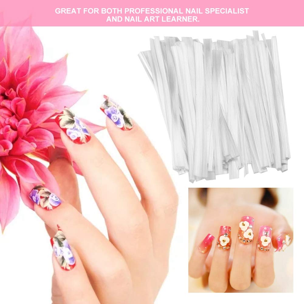 Pre cut fiberglass extensions for formless salon grade nail art design overlay