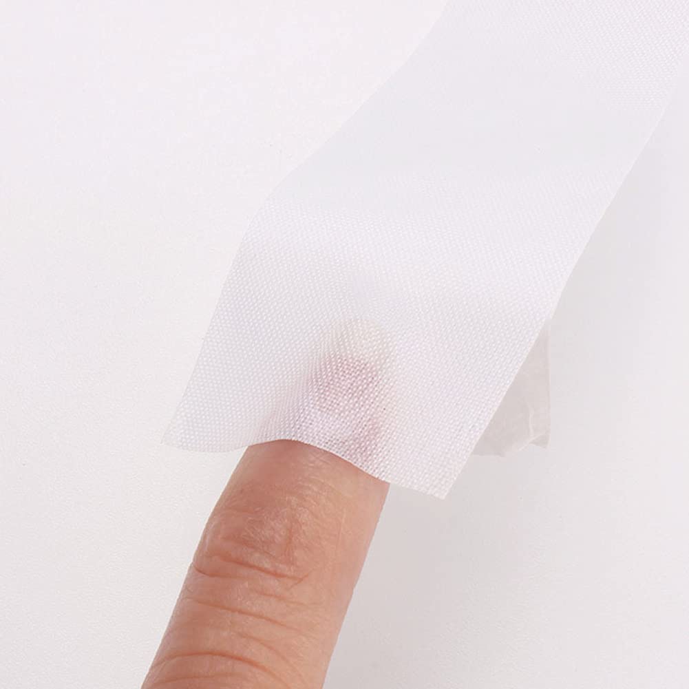 Two rolls of white self adhesive silk wrap tools for UV gel and acrylic nail art