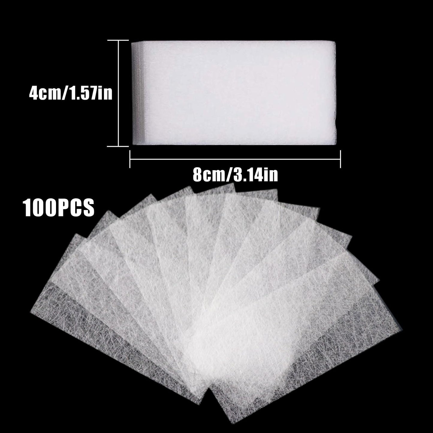 White non-woven fiberglass nail wrap strips for nail art extension