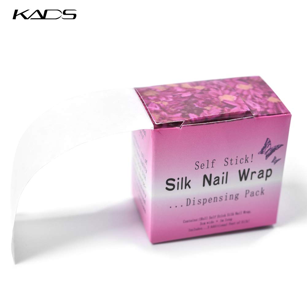 KADS nail wrap system being applied to a clean natural nail for reinforcement.