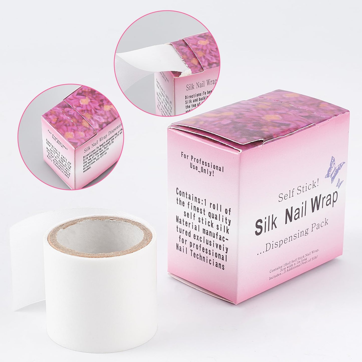Compact dispensing box for silk nail extension stickers
