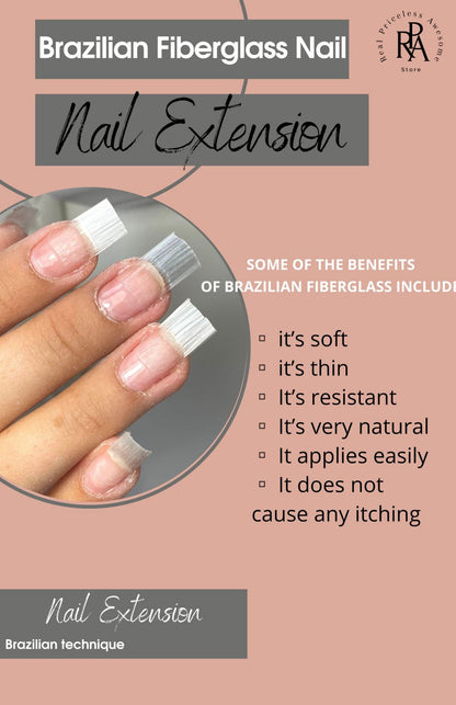 RPA Store nail art design fibers illustrating flexible trim to fit application without plastic tips.