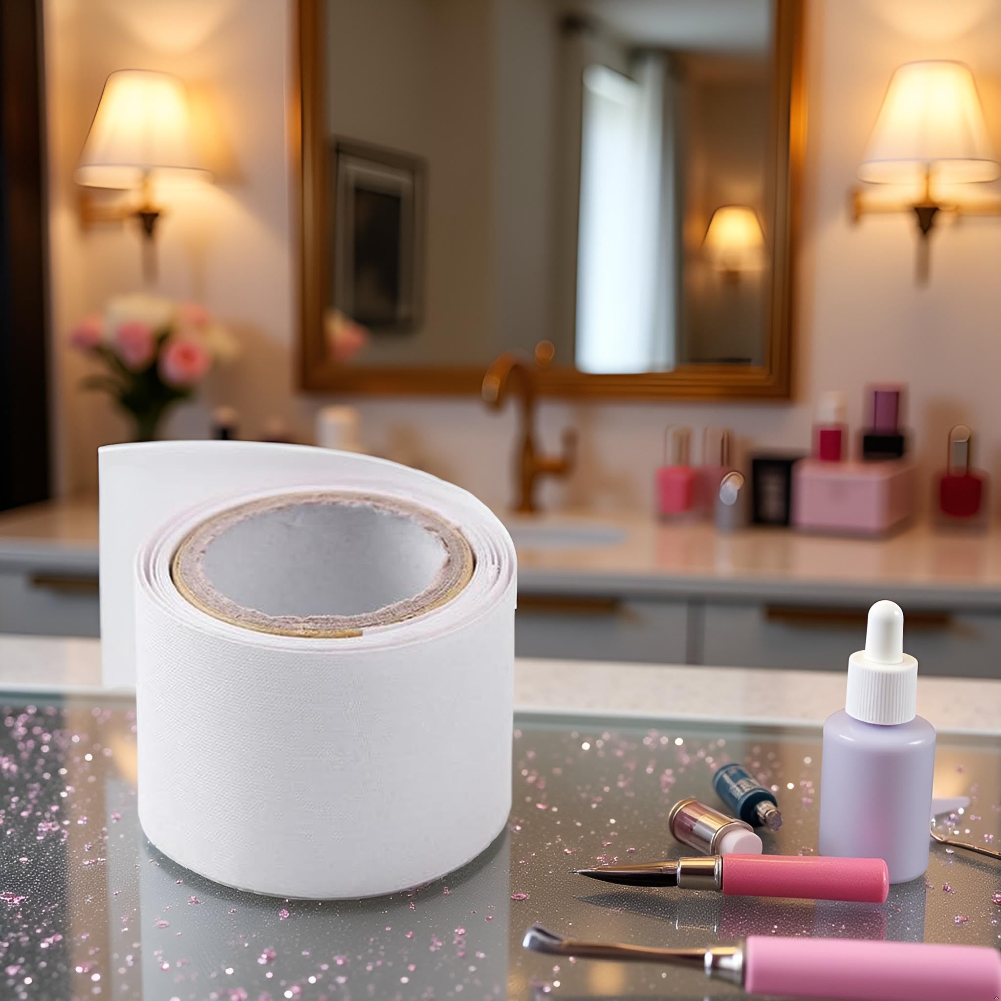 Self-adhesive silk wrap for acrylic and gel nails