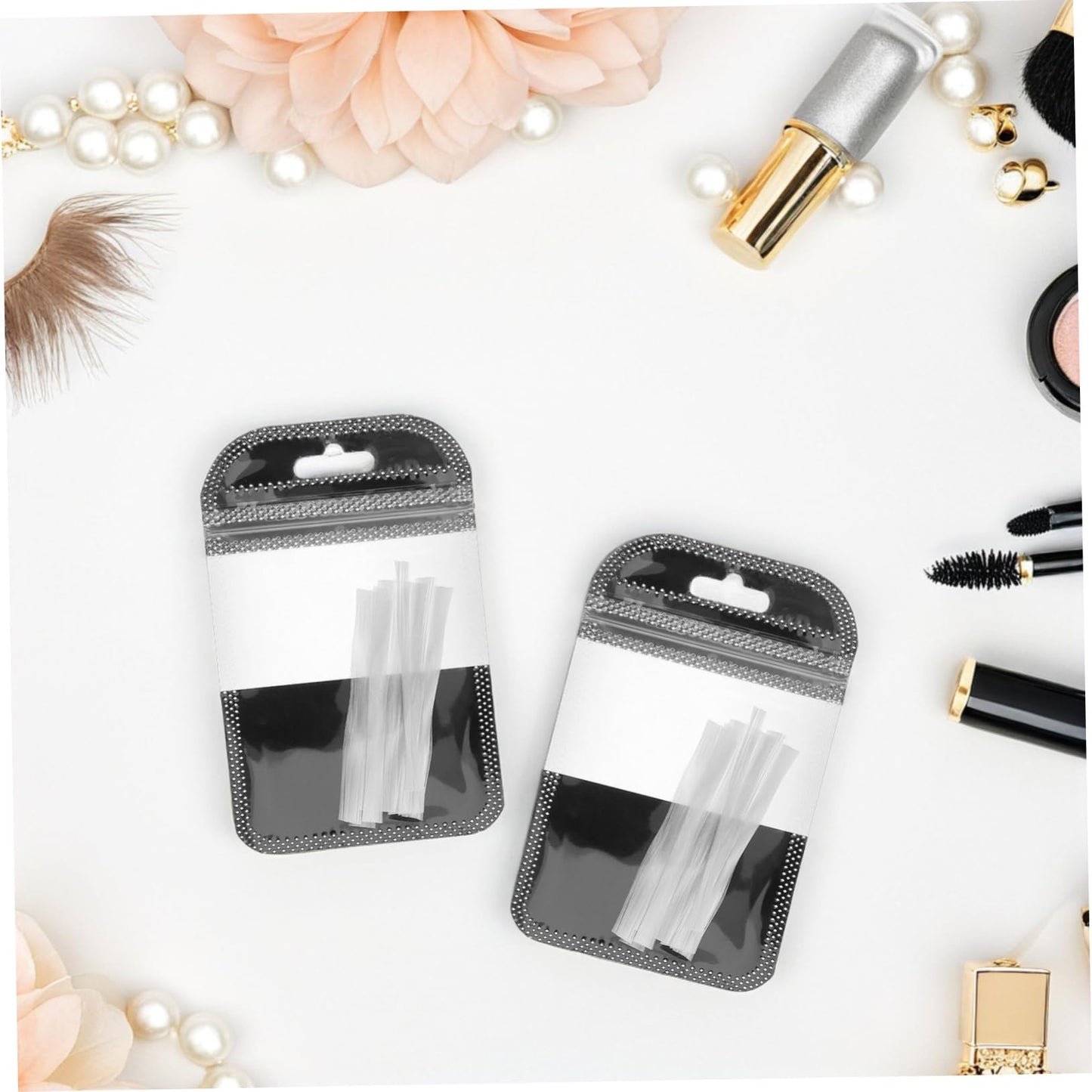 Applying Valiclud nail fiber for natural manicure