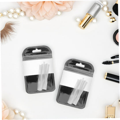 Applying Valiclud nail fiber for natural manicure
