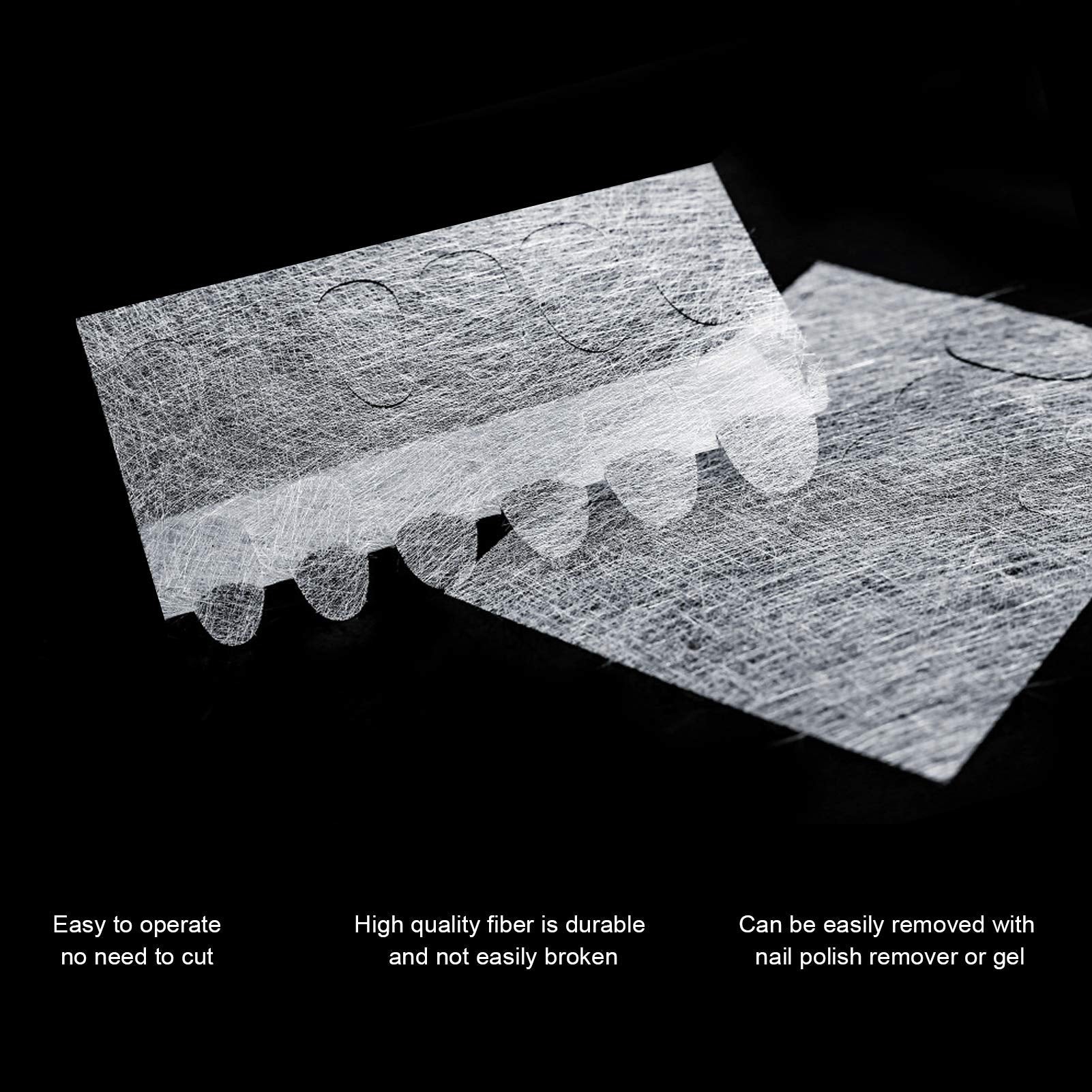 Durability demonstration of crack resistant fiberglass nail tips after curing with LED lamp
