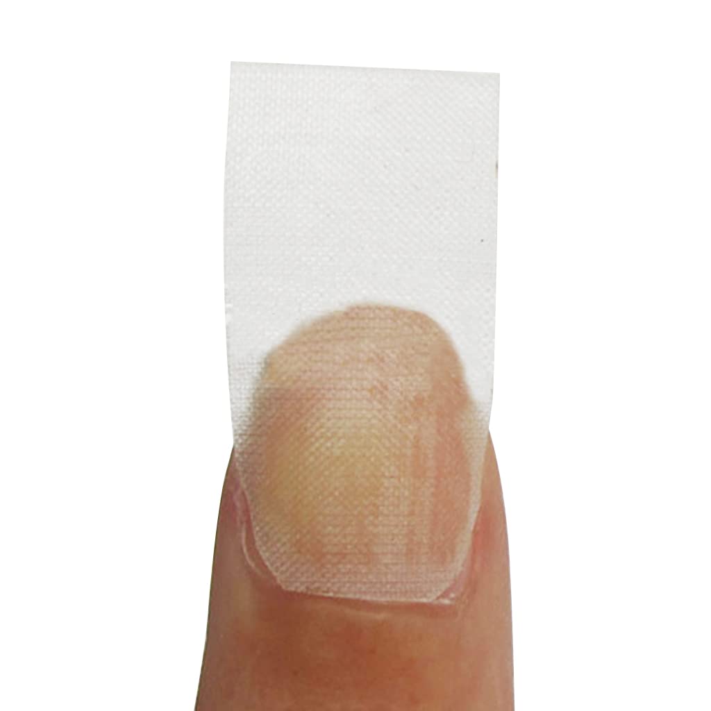 Close up of self-adhesive fiberglass nail wrap texture
