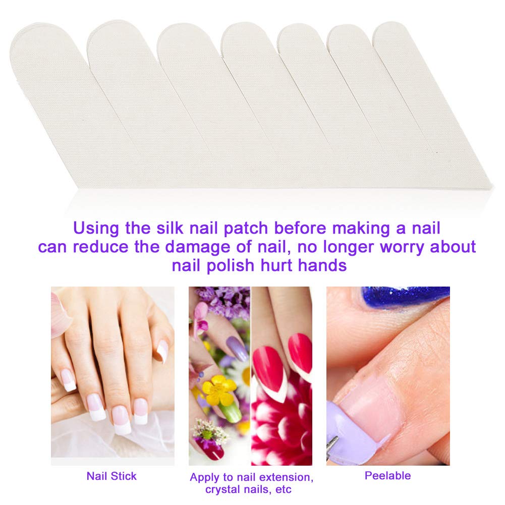 Koulate silk nail wrap under UV gel overlay showing invisible reinforcement results