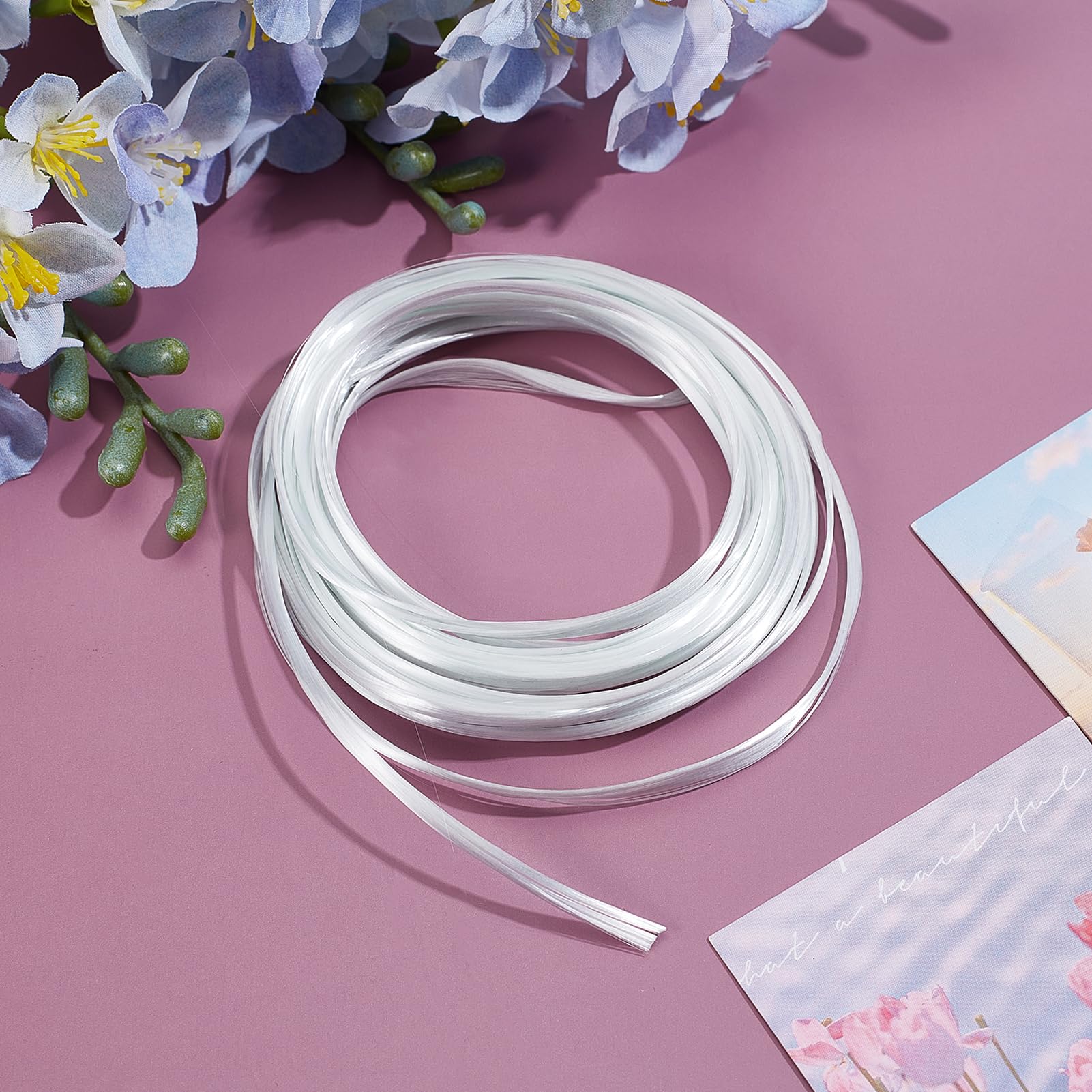 DIY nail art supplies including Niceneeded extension fibers