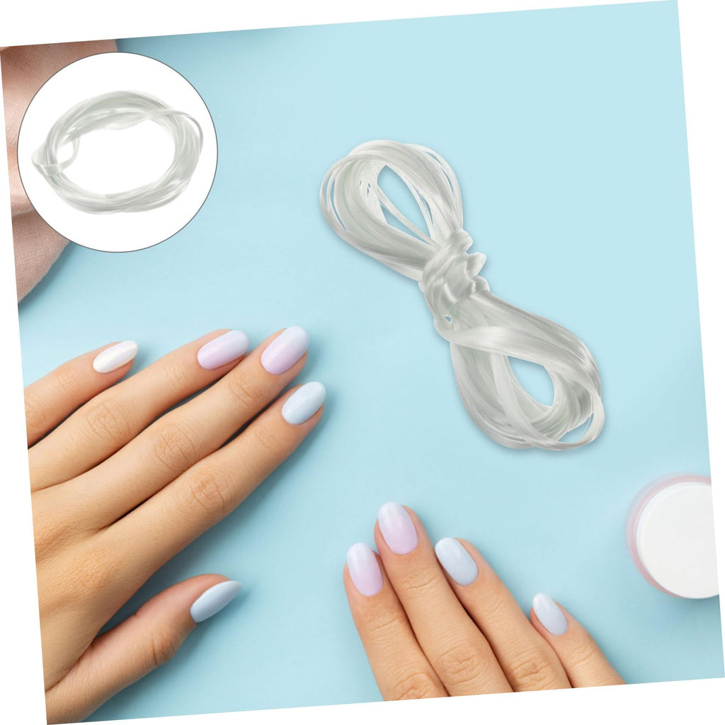 Transparent fiber builder gel jar with brush applicator