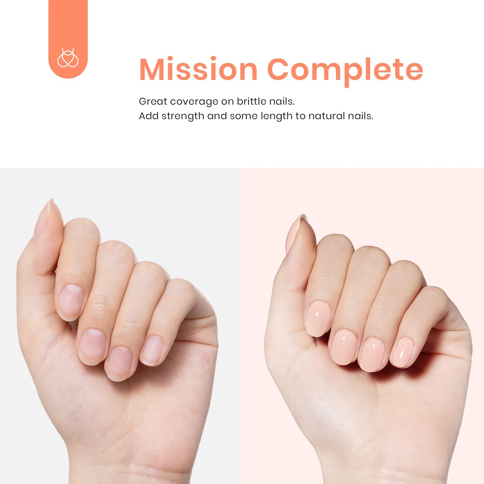 Natural nails enhanced with Beetles builder gel