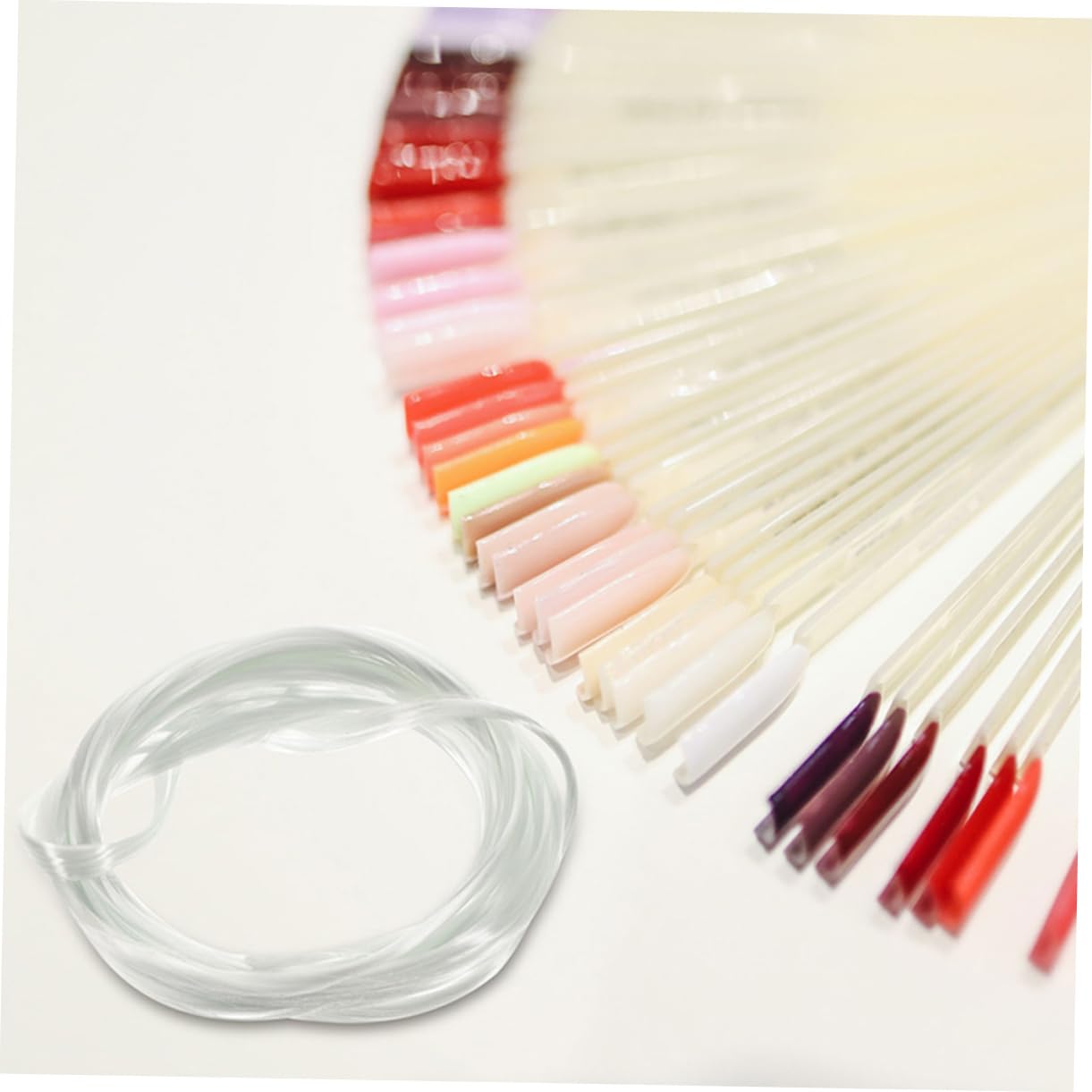 Transparent fiberglass material for natural nail extensions