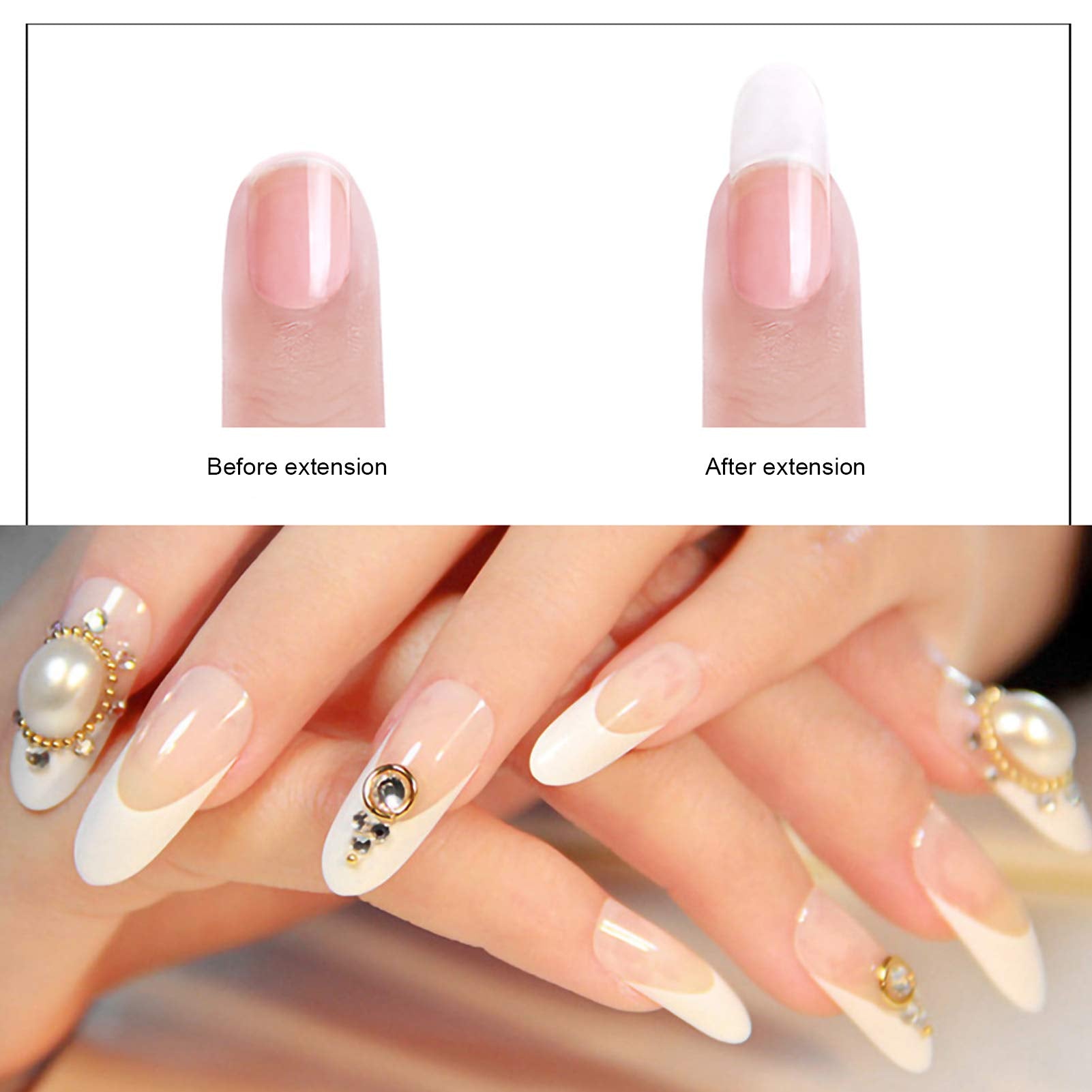 Fiberglass nail extension strips for DIY manicure
