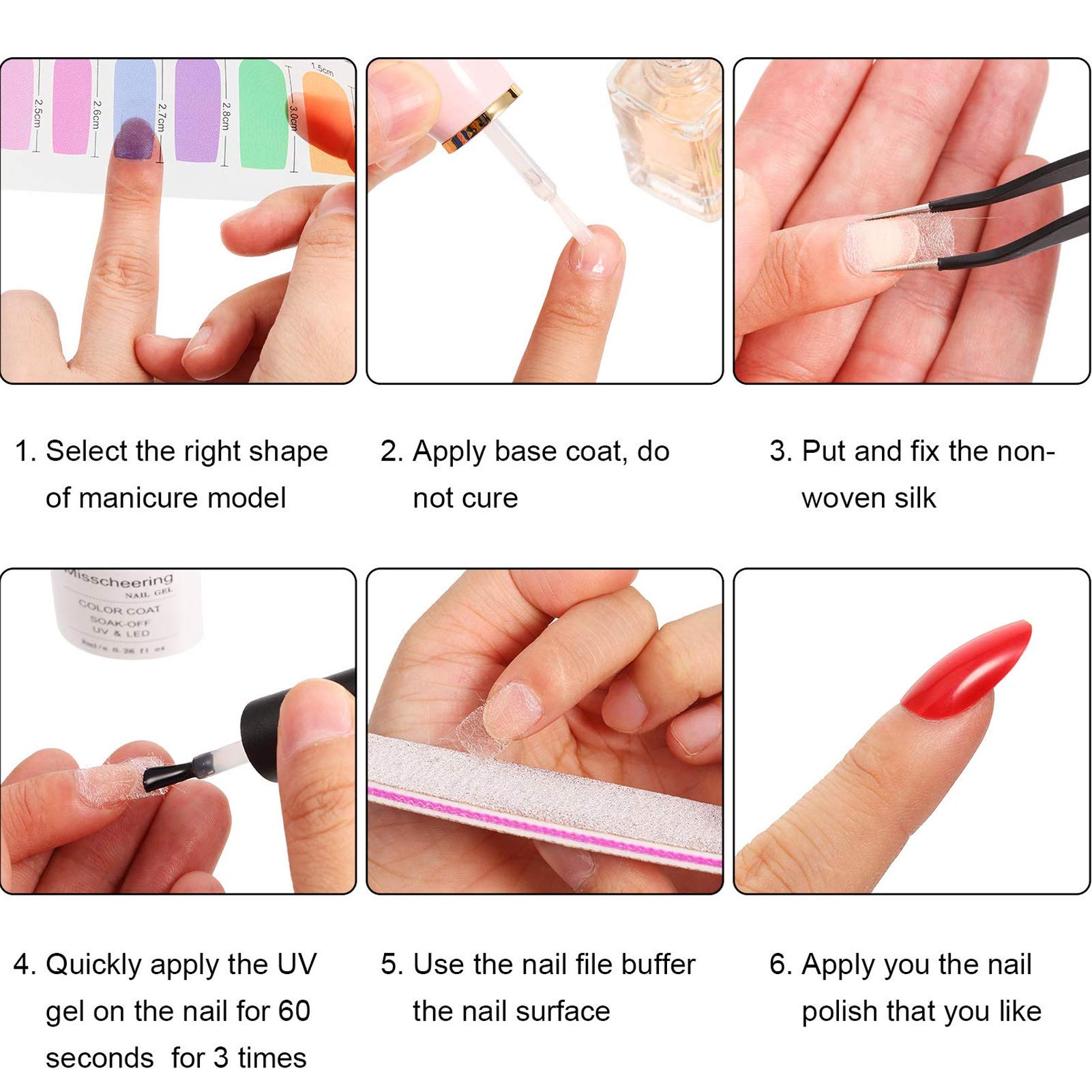 Brrnoo nail extension kit used for home salon application