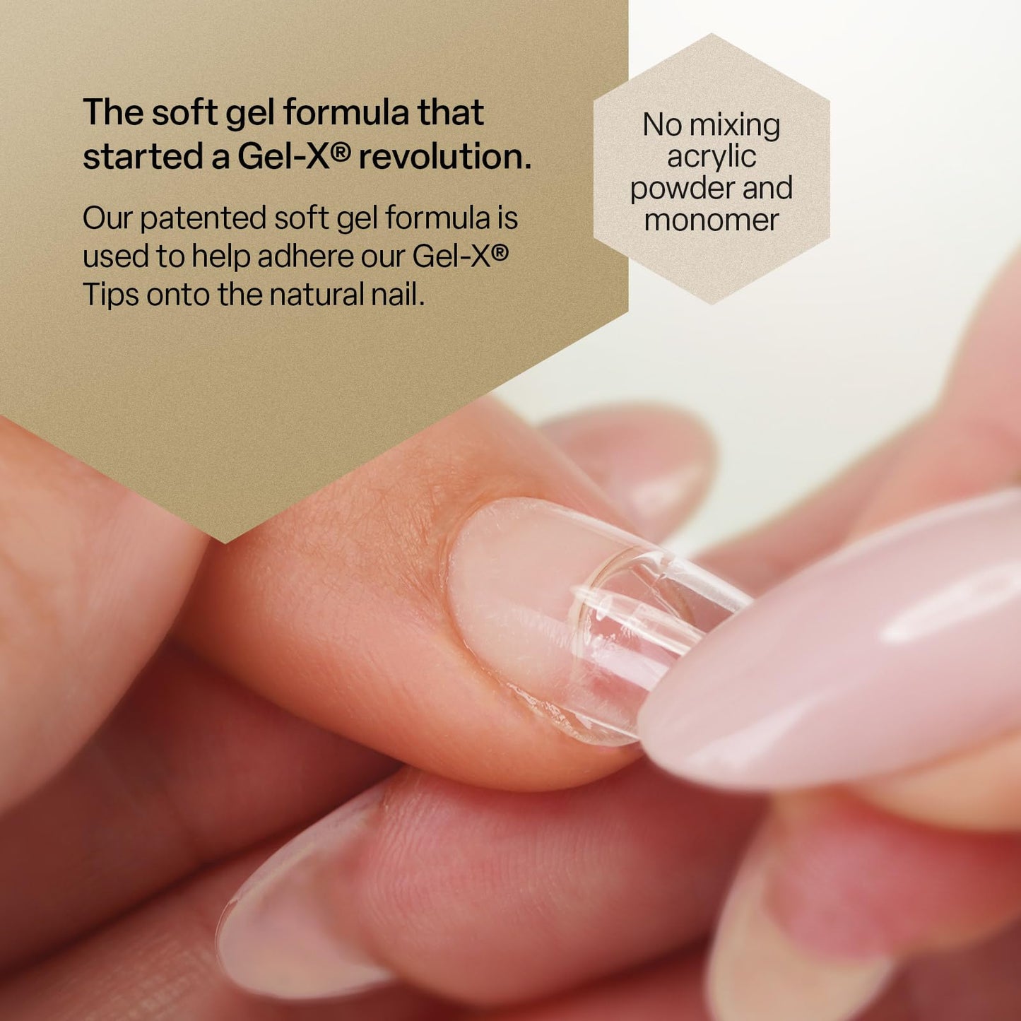 Close up of AprÃ©s Extend Gel bottle brush applicator