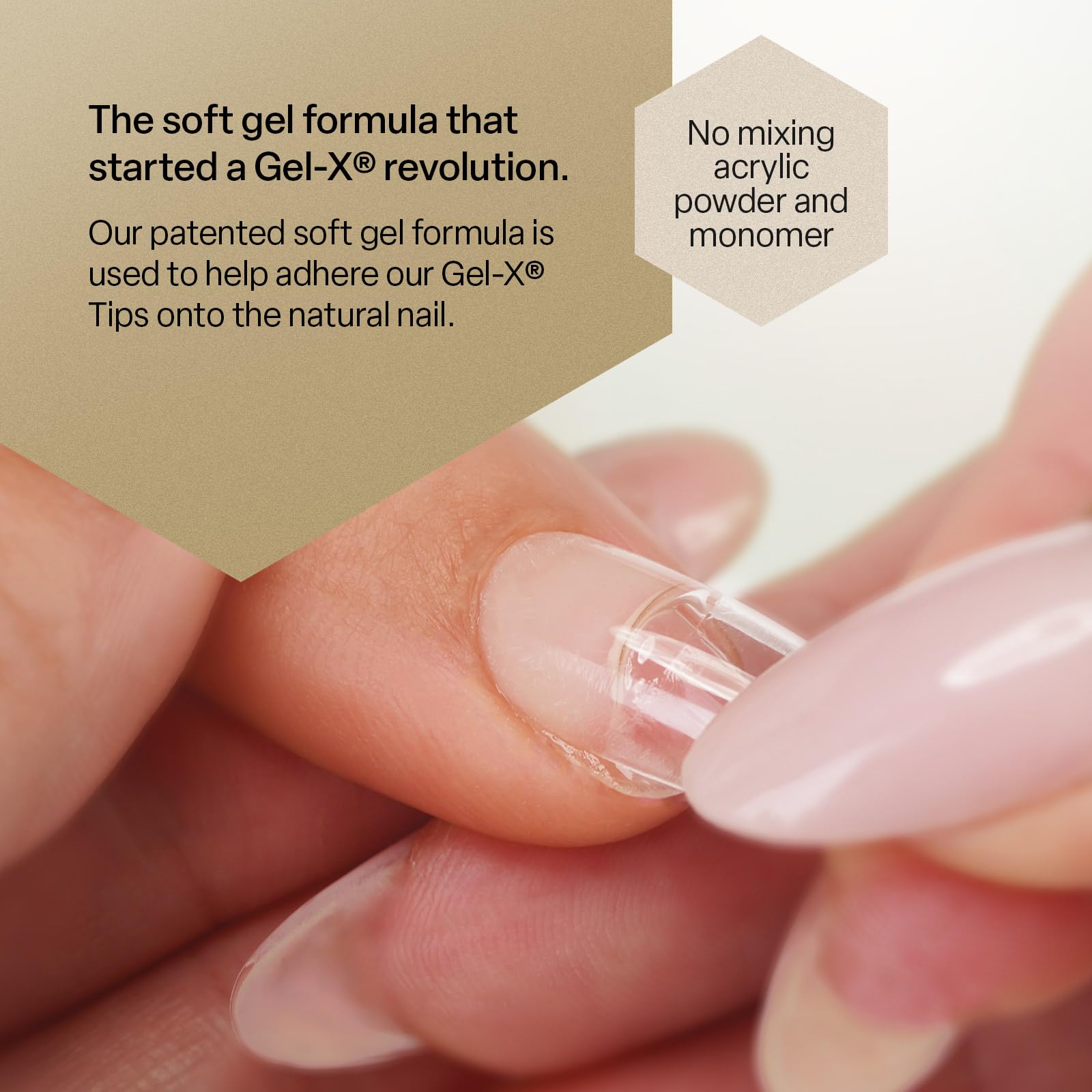 Close up of AprÃ©s Extend Gel bottle brush applicator