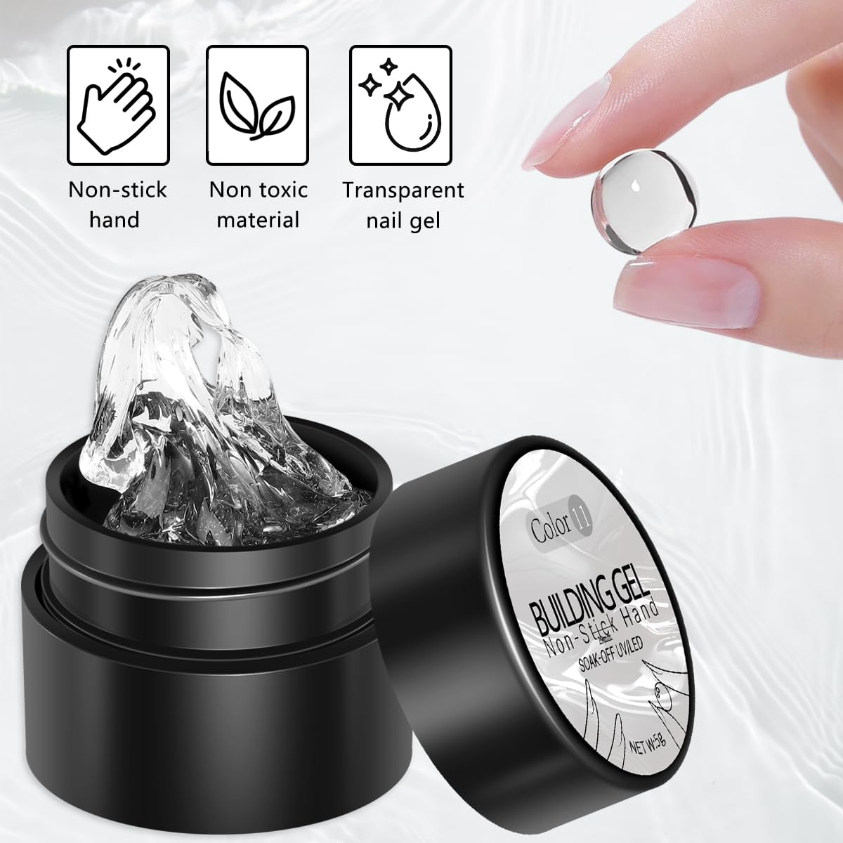 Close up of Fcozpjk 3D sculpting gel with silicone carving pen