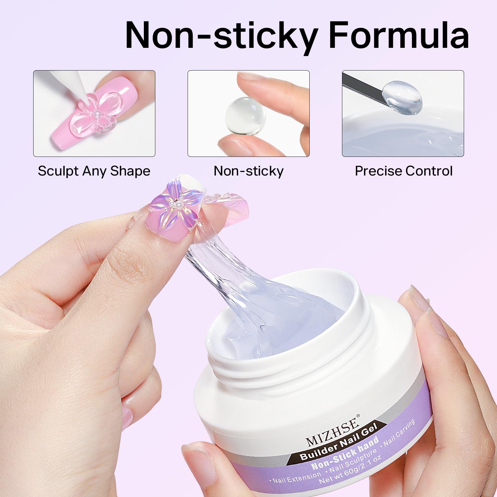 Mizhse 3D sculpting hard gel for nail art